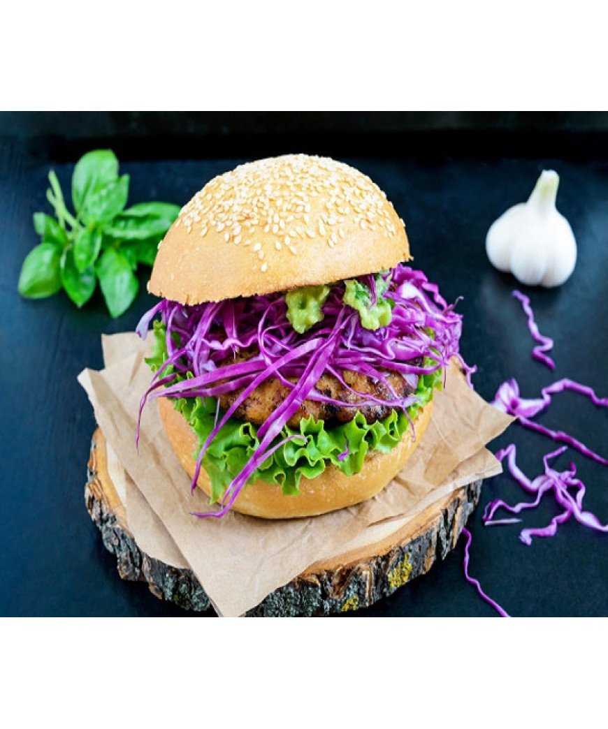 Vegano Hamb&uacute;rguer de Batata e Folhas